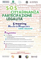 S.O.S Cittadinanza partecipazione e legalità, 5° meeting mercoledì 15 maggio Torre Boldone.